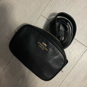 Coach Blk Crossbody or belt bag.